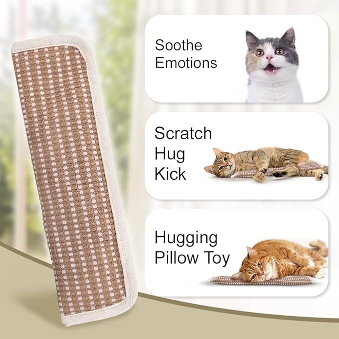 PAZ'S GIFT Cat Toy Stuffed with Plenty of Organic Catnip. Indoor Kittens Love Scratching and Kicking This Toy. Made of Soft sisal Material, its Interactive chew Design Keeps Bored Cats Entertained.