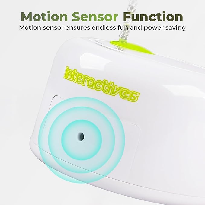 ALL FOR PAWS Interactive Cat Toy, Automatic Cat Toys with Moving Insects for Indoor Bored Cats, Fun Kitten Toy with Motion Sensor, Teaser Flying Feather Wand, Replacement Insect Toy