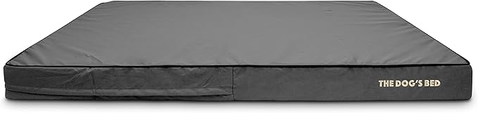 The Dog’s Bed Orthopedic Memory Foam Dog Bed, XXXL Grey & Black, Waterproof, Supportive Dog Bed with Replaceable Covers, Veterinary Approved