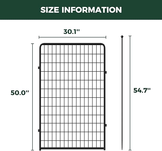 FXW Rollick Unleashed Dog Playpen for Indoor, Yard, RV Camping, 50 inch 2 Panels for Large Dogs, Black│Patented