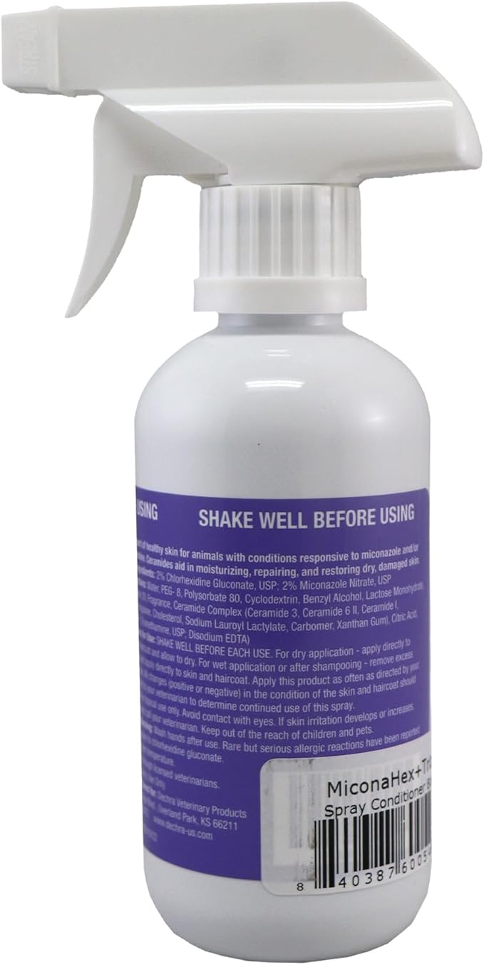 MiconaHex+Triz Spray Conditioner for Dogs, Cats and Horses, 8 oz, Clear
