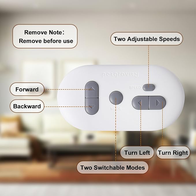 BABORUI 3.0 Upgraded Interactive Cat Toy with 2-Speed Remote Control, Automatic Toys for Indoor Cats