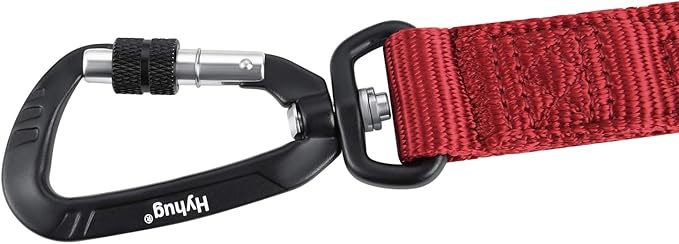 Hyhug Pets 24 Inches Durable Short Leash with Neoprene Soft Handle and Lightweight Aviation Aluminium Clip Lead- for Daily Use Walking and Professional Training. (24 Inches, Red)