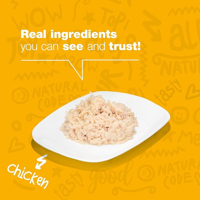 Natural Code - Wet Cat Food, Limited Ingredient Cat Food, High-Protein, Non-GMO, No Artificial Additives, Made in Italy, Chicken in Broth for Adult Cats (3 oz, 24 Pack)