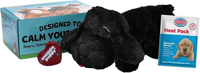 Original Snuggle Puppy Heartbeat Puppy Toy - Heartbeat Puppy for Dogs - Pet Anxiety Relief and Calming Aid - Comfort Dog Toy - Behavioral Training and Sleep Aid Cuddle buddy - Crate Training Essential