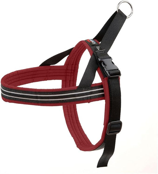 ComfortFlex Sport Dog Harness – No-Choke, Fully Padded, Non-Chafing Harness with Control Handle – Reflective, Lightweight, Adjustable for Active Dogs - Medium/Large, Bordeaux