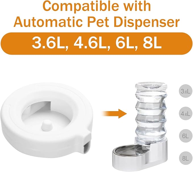 8 Packs Replacement Filter for 3.6L/4.6L/6L/8L Automatic Pet Waterer Dispenser, Pet Water Fountain Filter