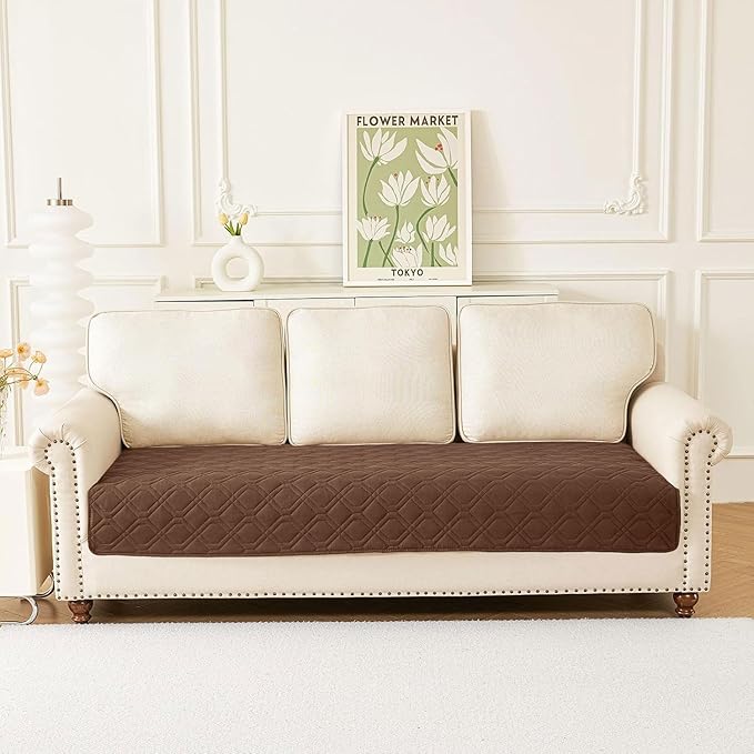 hyha Waterproof Dog Bed Blanket, Soft Pet Blankets, Waterproof Couch Cover for Dogs, Reversible Sofa Covers Washable for Furniture (30x70 Inch, Brown/Beige)