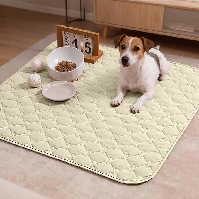 gogobunny 100% Double-Sided Waterproof Dog Bed Cover Pet Blanket Sofa Couch Furniture Protector for Puppy Large Dog Cat, Reversible (30x30 Inch (Pack of 1), Dark Cream/Light Cream)
