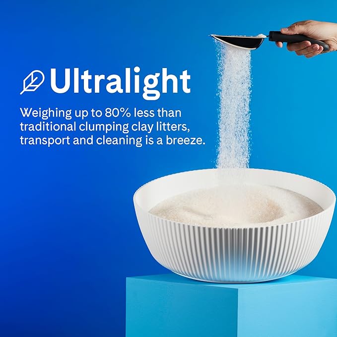 PrettyLitter Health Monitoring Cat Litter (Lotus Flower, Non Clumping) | Lightweight & Low Tracking, Color Changing Silica Gel Crystals, Advanced Odor Control — 6 Lbs, Pack of 1 (One Month Supply)