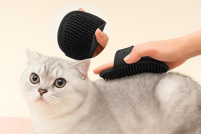 Self Cleaning Slicker Brush, Dog Cat Bunny Pet Grooming Shedding Brush, Easy to Remove Loose Undercoat, Pet Massaging Tool Suitable for Pets with Long or Short Hair (Black)