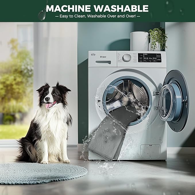 FXW Washable Pee Pads for Dogs, Puppy Pads with Super Absorbent, Specifically Designed for Potty Training, 35" Square, Gray, 2 Packs