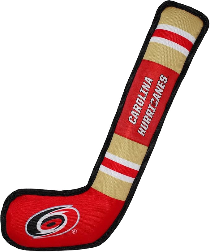 Pets First NHL Carolina Hurricanes Stick Toy for Dogs & Cats. Play Hockey with Your Pet with This Licensed Dog Tough Toy Reward!