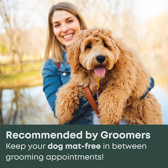 Freshly Bailey Doodle Brush for Goldendoodle, Poodle, and Labradoodle Coats - Best Slicker for Dogs With Wavy & Curly Hair - Detangle & Fluff Like a Pro - Grooming Must Haves (Small)