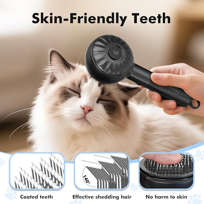 Cat Steam Brush, Cat Brushes for Indoor Cats Shedding with 2Steam Modes, Cats Hair Grooming Brush for Short and Long Haired Pets Dogs Hair Grooming
