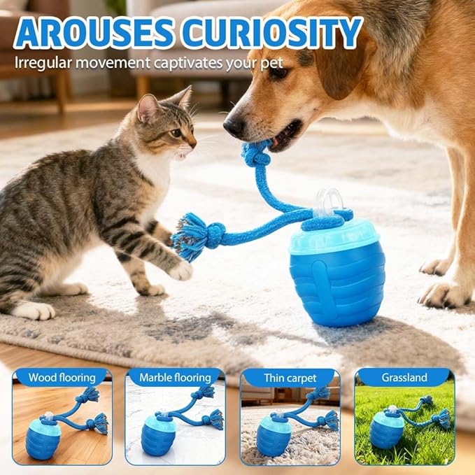 Interactive Dog Toys, 2025 New Motion Activated Cat Balls with 360° Smart Automatic Rolling Moving for Bored Pet Cats Dogs (Orange)