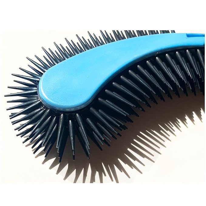 Cat Brush, Blue. Designed for Comfort, Created for Results. This innovative grooming brush features multi contoured shapes that gently adapt to your cats body for stress free grooming.