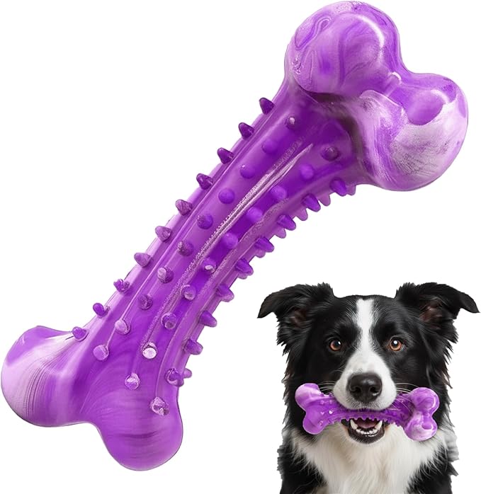 Dog Toys for Aggressive Chewers, Long Lasting Dog Chew Toys - Interactive Rubber Bone Toy for Large, Medium Breed - Large Dogs Toy Keep Them Busy
