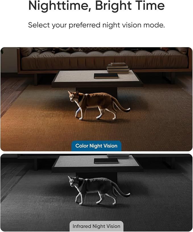 eufy Security Indoor Camera E30, Latest Generation, 4K UHD Security Camera, 360 Pan-Tilt, Color Night Vision, AI Detection for Human/Pet/Audio/Crying, Human/Pet Auto Tracking, Works with Homekit,Black