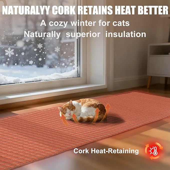 Cat Scratcher Mat-Cork Cat Scratch Pad Rug-cat Couch Protector-Wall Scratchers for Indoor Kitten Scratching&Stretching-Scratch Furniture Protector for Post&Sofas&Couch&Carpets&Floor-Kitty Gifts