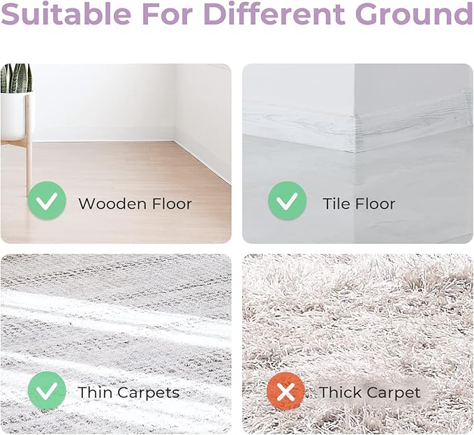 Cheerble Interactive Cat Ball Toy, Automatic Moving Ball Puzzle Toy for Indoor Cat Kitten, Smart Anti-Depression Pet Toy Fun Gift with Light (Purple)