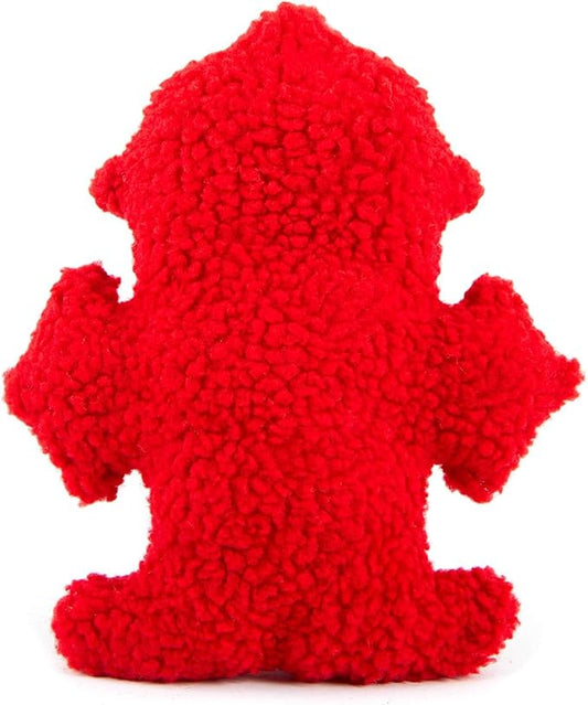 Jeffers Pet Fire Hydrant Plush Dog Toy, 8” - Soft Fuzzy Squeaker Toy for Interactive Play, Lightweight Plush for Small & Medium Dogs, Cute Holiday, Durable Red Fabric for Indoor Play