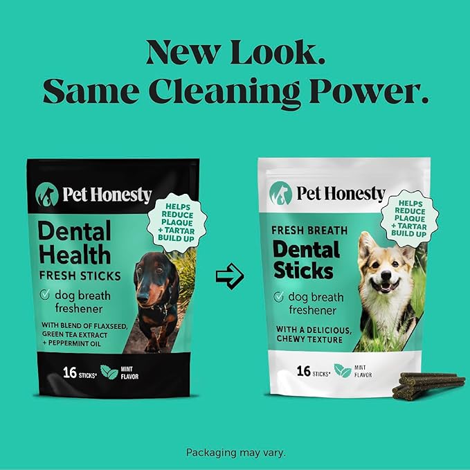 Dental Health Fresh Sticks – Dog Dental Treats & Chews for Oral Care – Dental Sticks for Dogs to Freshen Breath, Remove Tartar & Plaque, Support Gum Health & Bright Teeth Dog Oral Supplement – 16 Ct