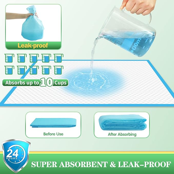 Dog Pee Pads Extra Large, 36"x36" Puppy Pads for Training, Leak-Proof Pee Pads for Dogs, Super Absorbent Puppy Potty Pads, Disposable Pet Pads for Puppies, Cats, Rabbits (30-Count)