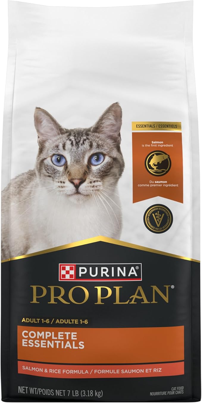 Purina Pro Plan High Protein Cat Food With Probiotics for Cats, Salmon and Rice Formula - 7 lb. Bag
