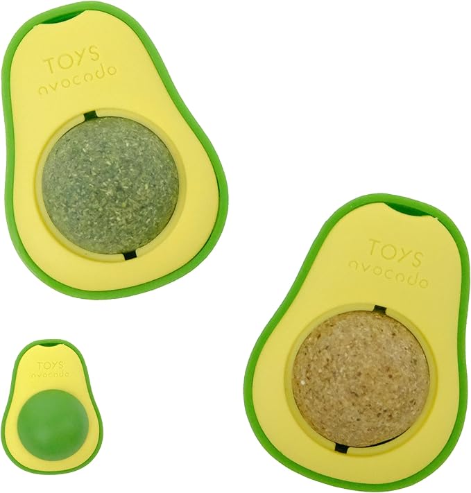 Pet Chew Toy for cat，Avocado - Shaped Pet Chew Toy for Teeth Grinding and Digestive Health2PCS