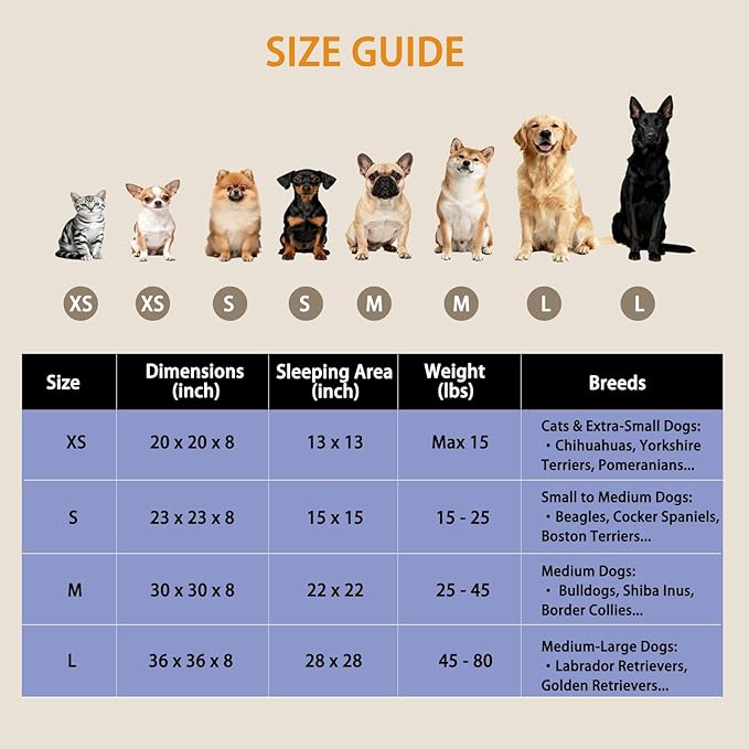 Calming Donut Dog Beds Large Sized Dog - Washable Removable Cover Non-Slip, Round Pet Bed Warming Fluffy Plush Faux Fur Anti-Anxiety Thick Cushion, Fits up to 80 lbs (Beige, 36")