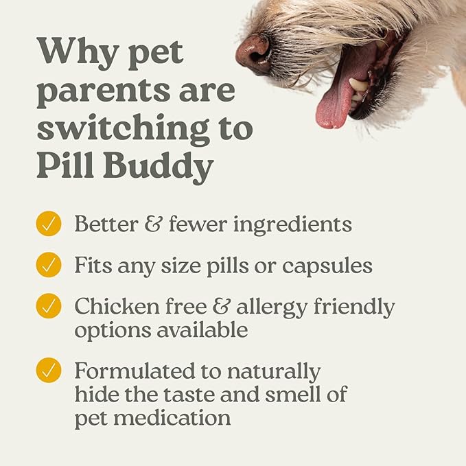 Earthly Pill Buddy Naturals - PB & Honey Recipe Pill Hiding Treats for Dogs - Make A Perfect Pill Concealing Pocket Or Pouch for Any Size Medication - 30 Servings