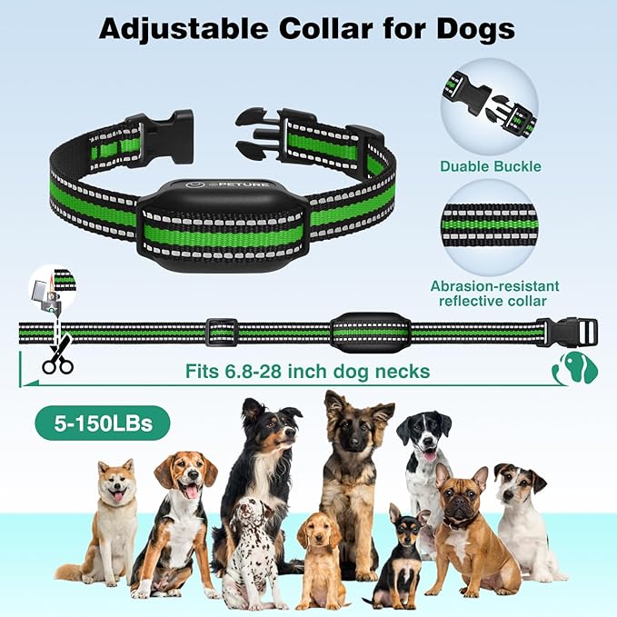 3 Dogs Shock Collar with Remote 3 Pack - 3300FT Dog Training Collar with Flashlight, Double Shock for Large/Stubborn Dogs, 4 Training Modes, IP67 Rechargeable E Collar for Small Medium Large Dogs