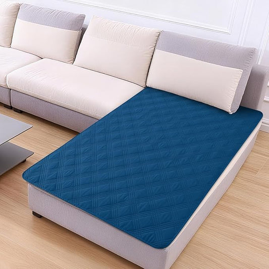 hyha Waterproof Dog Blanket, Reversible Pet Bed Blanket, Soft Sofa Couch Cover for Dogs Washable, Waterproof Pet Couch Covers for Sofa Puppy Cats Furniture Protector(40"x50", Navy Blue/Blue)