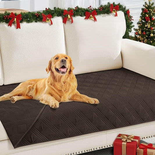 hyha Waterproof Dog Blanket, Reversible Pet Bed Blanket, Soft Sofa Couch Cover for Dogs Washable, Waterproof Pet Couch Covers for Sofa Puppy Cats Furniture Protector(30"x70", Chocolate/Chocolate)