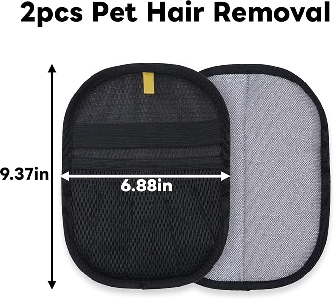 Pet Hair Removal Glove Magic Brush for Cats Dogs，Reusable Electrostatic Pet Hair Remover Gloves Supplies for Rugs Couch, lint,Carpet, Car Seat & Laundry Furniture (Gloves x 2)