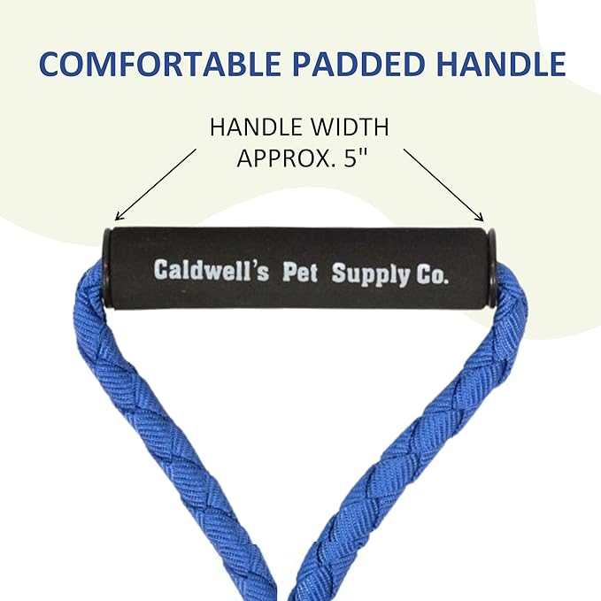 Caldwell's Pet Supply Co. Dual Dog Leash, Double Dog Leash for Two Dogs, Tangle Free, Heavy Duty Double Ended Tandem Leashes with Padded Handle, Tangle-Free Swivel, for Small, Medium or Large Dogs