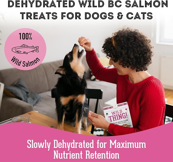 The Granville Island Pet Treatery Dehydrated Wild Salmon Treats for Dogs & Cats (3 oz, Pack of 1) Single Ingredient to Maintain Nutrients Vitamins and Healthy Oils Made in Canada