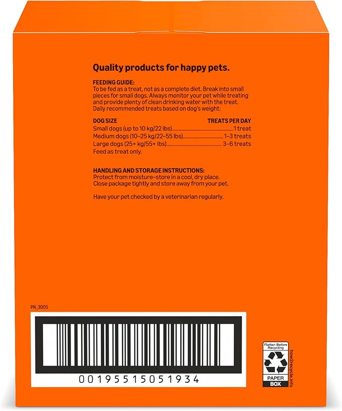 Amazon Basics Crunchy Dog Biscuits Peanut Butter Flavor Dog Treats 5 lb. Box