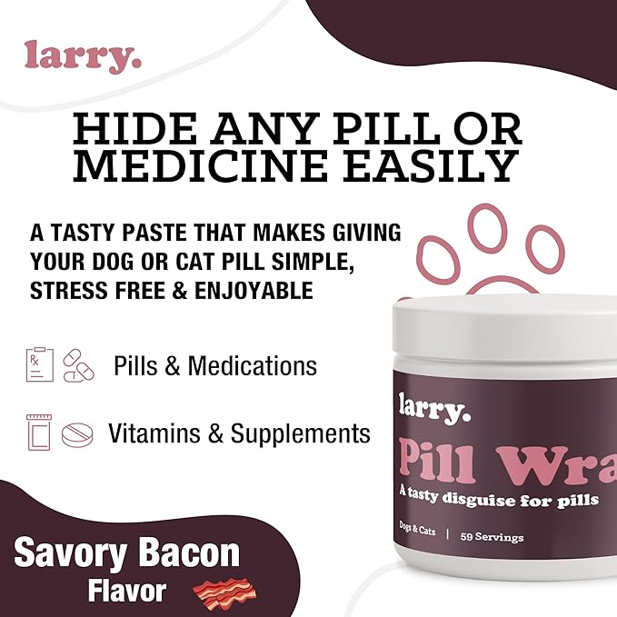 Bacon Pill Wrap for Dogs - Pet Pill Paste - Hide Dog Medication Pockets - Dog Treats for Medicine Hide Pill - 59 Servings - 4.2 oz - Made in USA