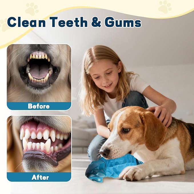 Dog Chew Toys for Aggressive Chewers, Indestructible Lizard Shape Tough Dog Toy with Natural Scents, Durable Chew Bones to Keep Large Dogs Busy, for Super Chewers 20-80Lbs - Milk