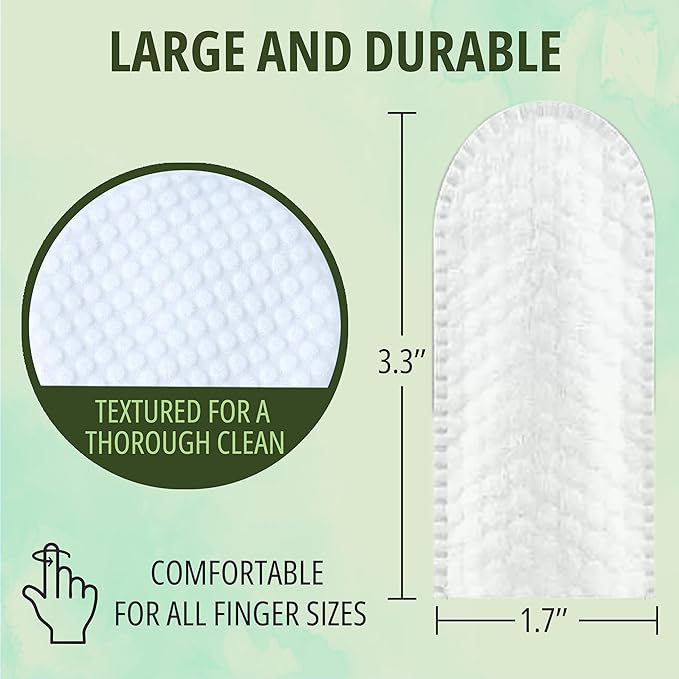 NOVEHA Dog Ear Wipes Finger Glove Fit | Easy Ear Cleaning for Dogs & Puppies, Cats & Kittens | Gentle Pet Ear Cleaner Finger Wipes for Puppy, Kitten & More | Cat & Dog Ear Wash | 2PK - 50ct