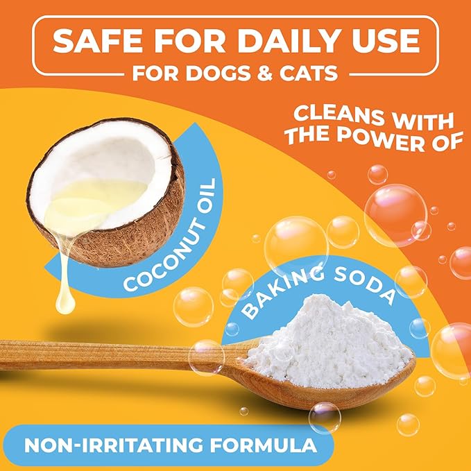 Dog & Cat Teeth Cleaning Wipes - Dental Finger Wipes for Cats & Dogs - Pet Toothbrush & Tooth Brushing Kit - Effective Teeth Cleaner (Mint)