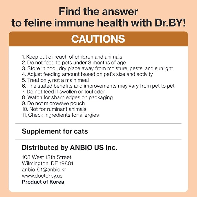Doctor By Cat Colostrum Protein Cat Supplement Immune Support Muscle Growth, Gentle on Digestion for Kittens, Adult&Senior Cats with Goat Milk, Whey Protein Isolate, Colostrum Lickable Formula