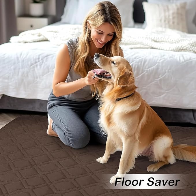 hyha Waterproof Dog Bed Blanket, Soft Pet Blankets, Waterproof Couch Cover for Dogs, Reversible Sofa Covers Washable for Furniture (30x70 Inch, Chocolate/Chocolate)