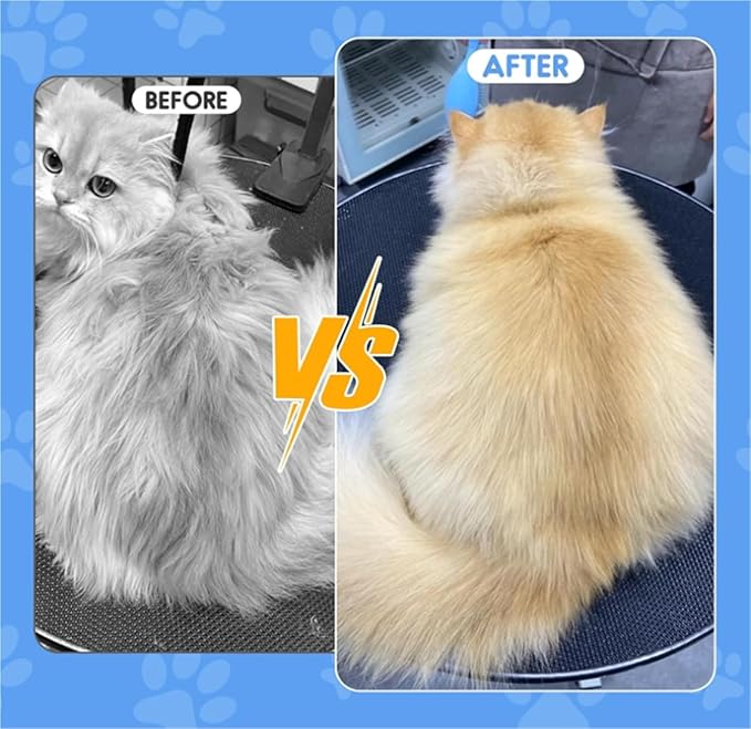 2-Pack Upgrade Fine Tooth Flea Comb for Dogs & Cats, Stainless Steel Pet Hair Removal and Massage Brush - Multifunctional Cleaning Comb for Pets(Blue)