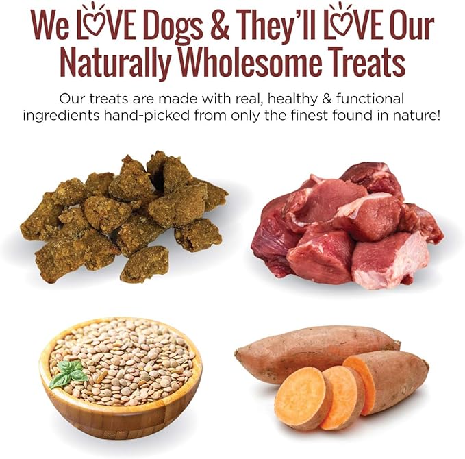 Smart Cookie All Natural Dog Treats - Wild Boar & Sweet Potato - Training Treats for Dogs with Allergies, Sensitive Stomachs - Soft Dog Treats, Chewy, Grain Free, Made in USA - 5oz Bag, Pack of 3