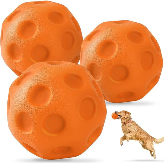 KIPRITII 3 Pack Dog Toys for Aggressive Chewers–High Bounce & Floating Rubber Balls,Dog Chew Toys for Medium & Large Breed Dogs