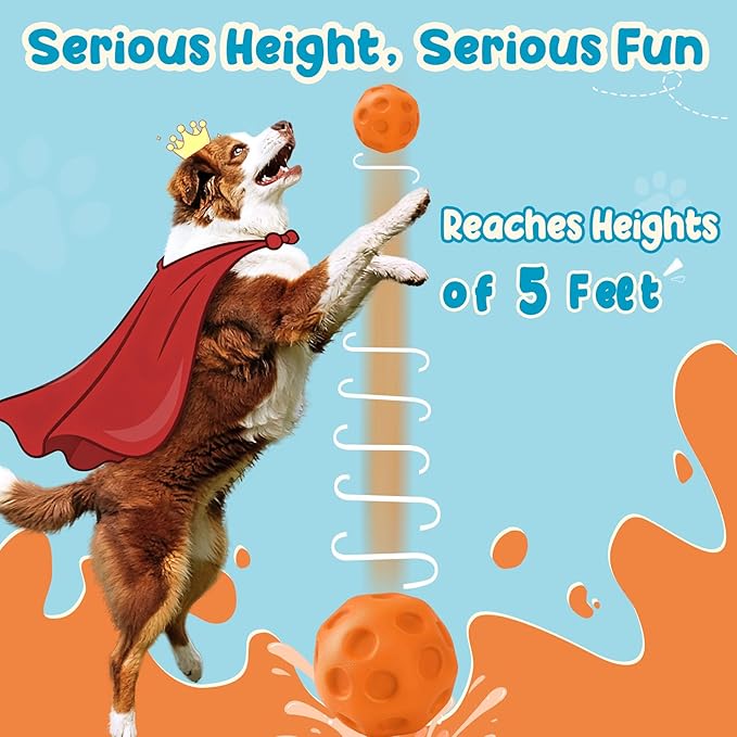 KIPRITII 3 Pack Dog Toys for Aggressive Chewers–High Bounce & Floating Rubber Balls,Dog Chew Toys for Medium & Large Breed Dogs