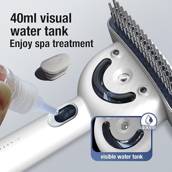 Dog brush for shedding & Cat Grooming Comb kit– Pet Steam brush with UV Sterilization, Rechargeable - Suitable for long-haired or curly-haired pets. Removes tangled hair